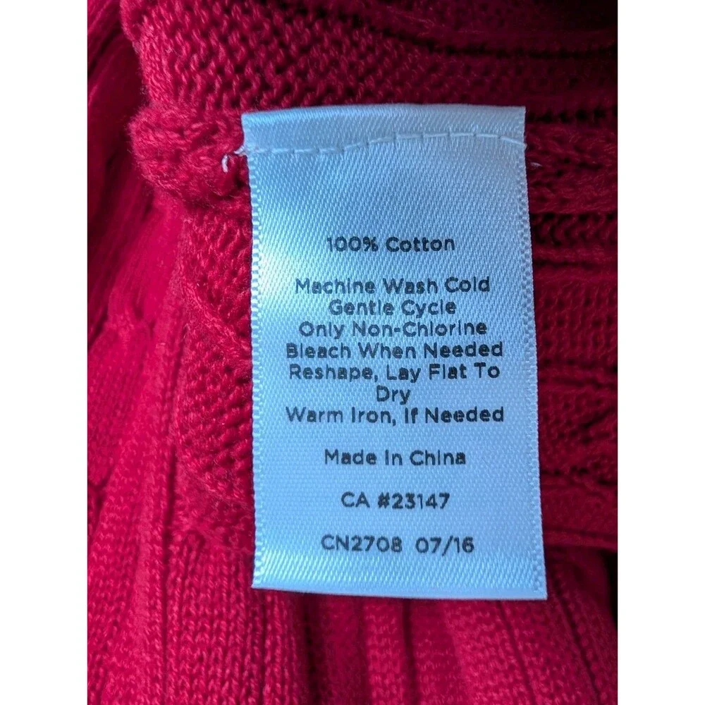Talbots Womens Sweater Cotton Button Shoulder Long Sleeve Pullover Size 3X NWT